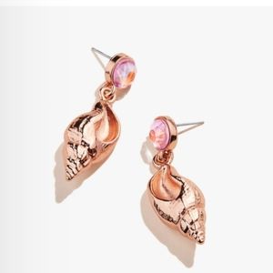 ALEX AND ANI Conch Shell Drop Earrings